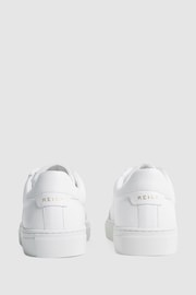 Reiss White Ashley Leather Low Top Trainers - Image 5 of 6