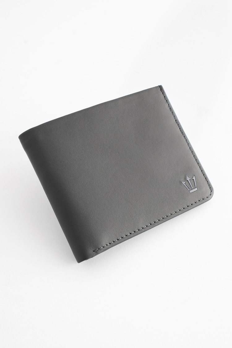 Grey Leather Bifold Wallet - Image 1 of 4