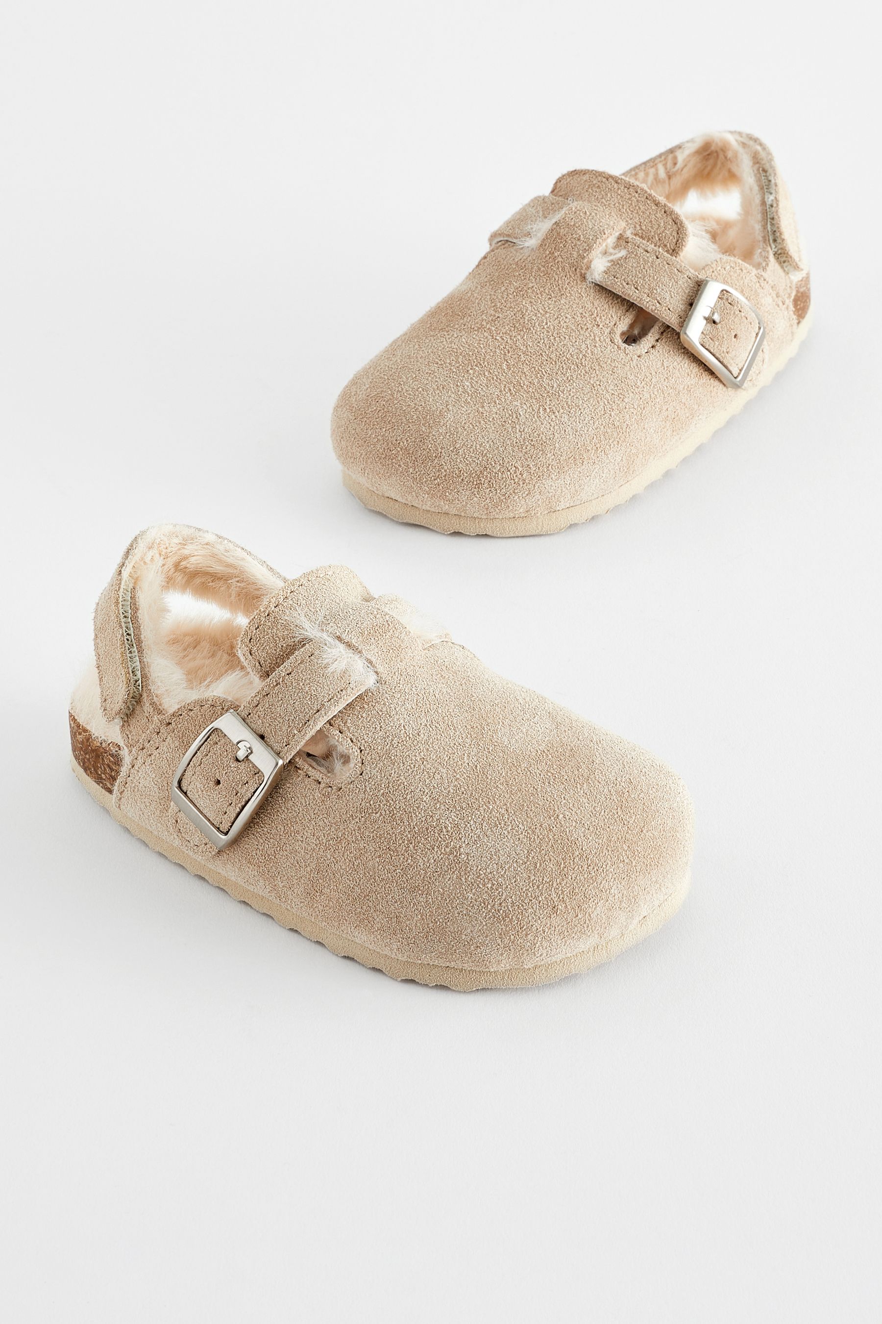 Buy Beige Leather Corkbed Mule Slippers from the Next UK online shop