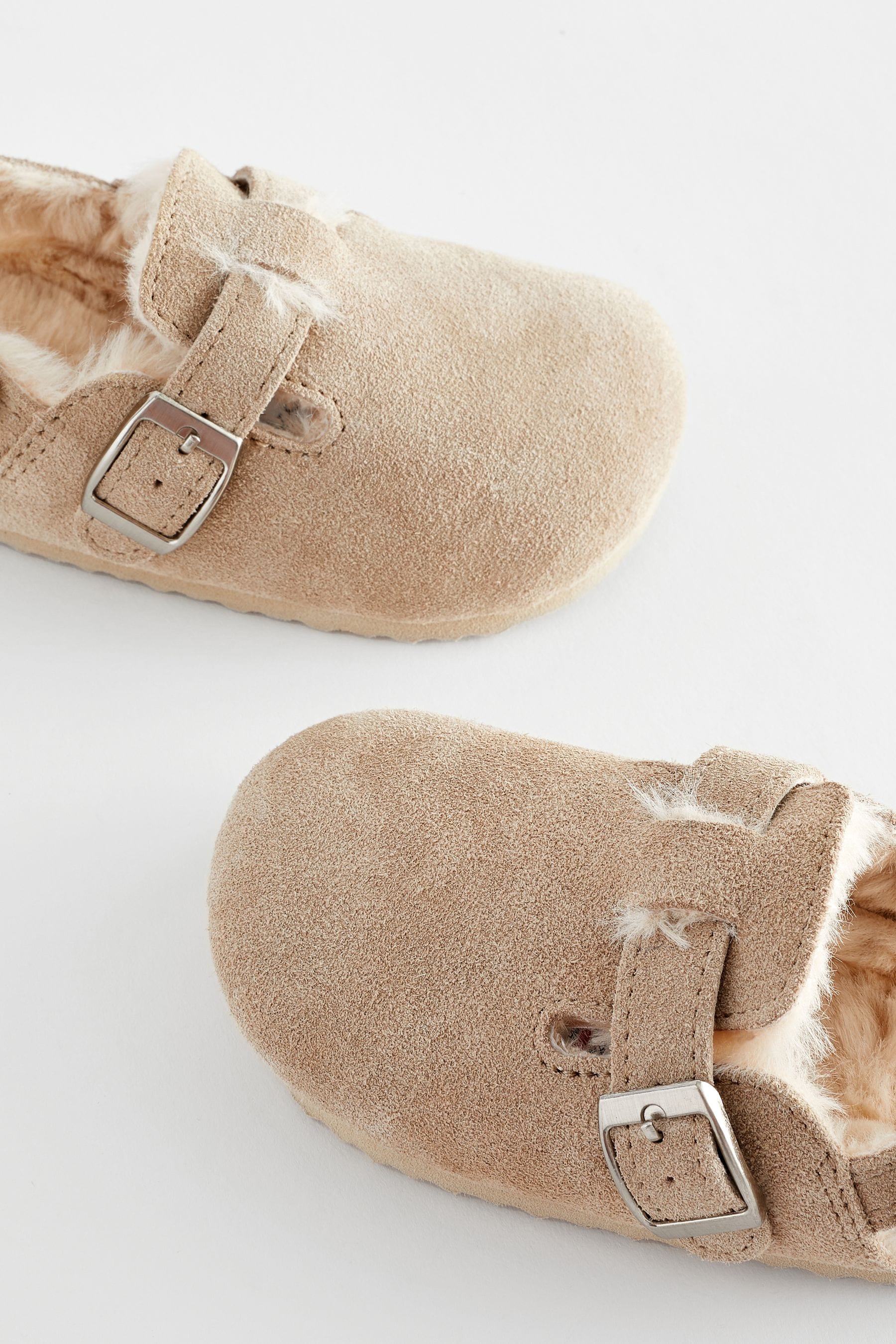 Buy Beige Leather Corkbed Mule Slippers from the Next UK online shop