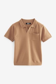 Tan Brown Short Sleeve Trophy Neck Polo Shirt (3mths-7yrs) - Image 5 of 7