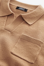 Tan Brown Short Sleeve Trophy Neck Polo Shirt (3mths-7yrs) - Image 7 of 7