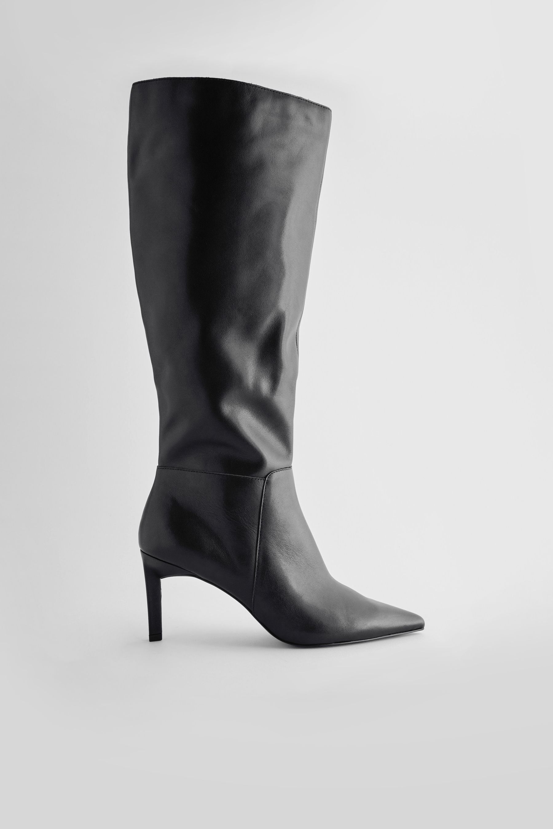 Knee high black heels cheap