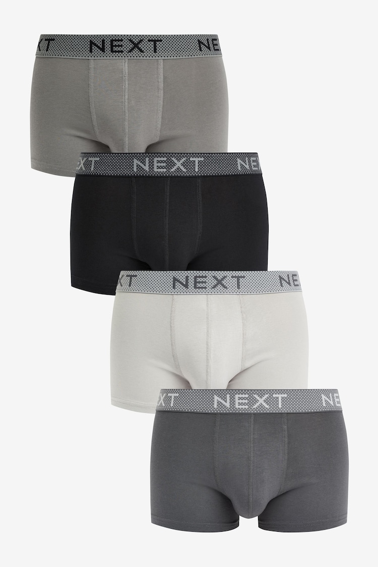 Mixed Grey 4 pack Hipster Boxers - Image 1 of 6