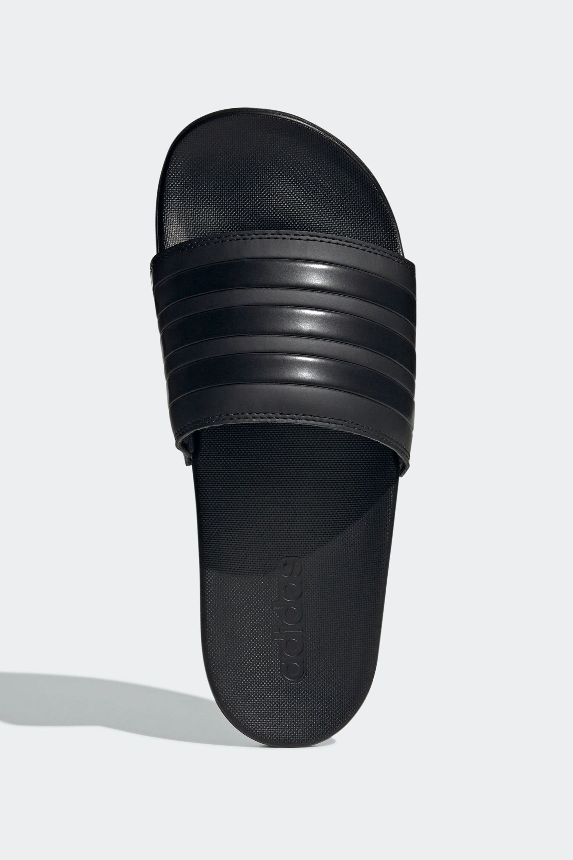 adidas Black Adilette Comfort Slides - Image 4 of 9