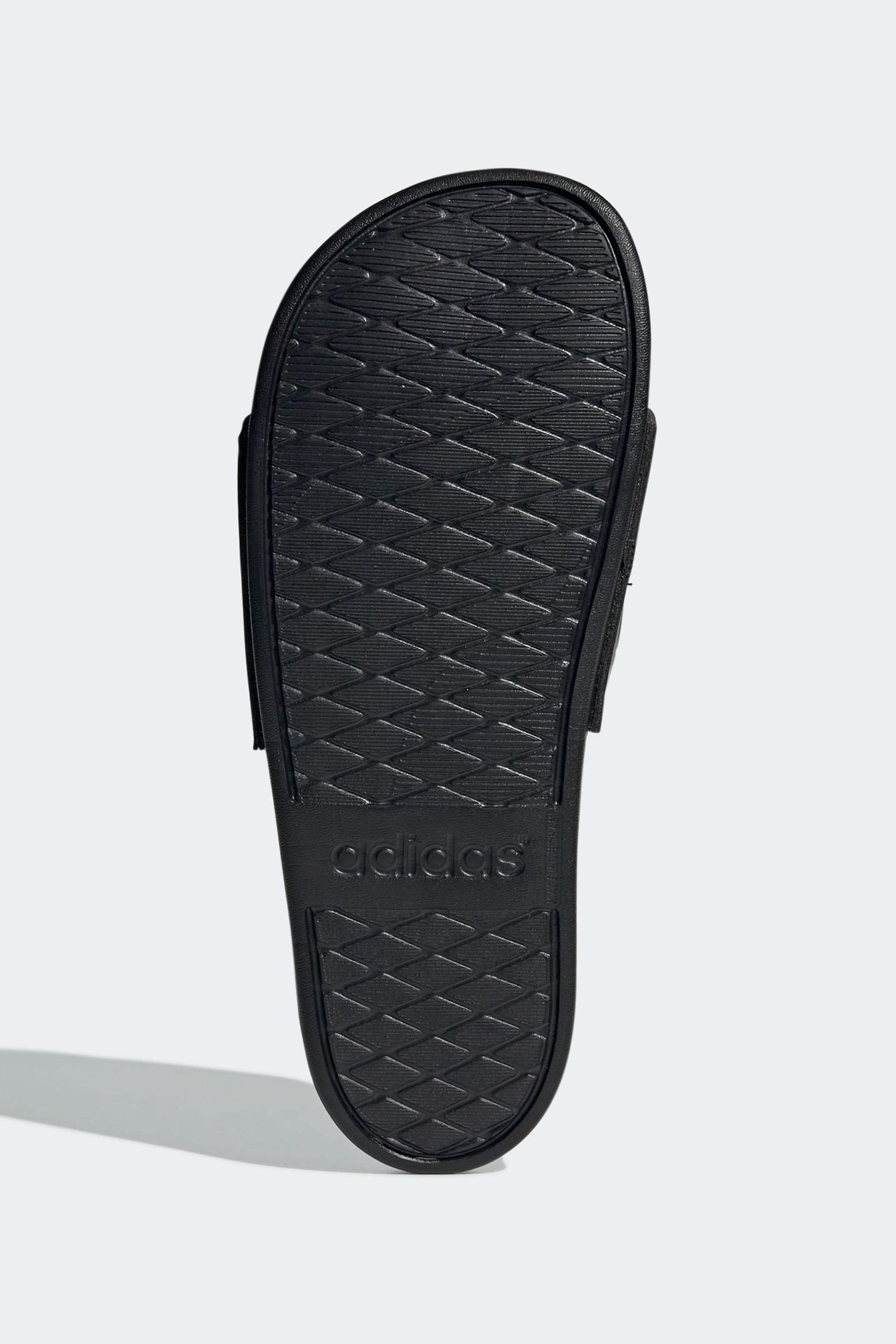 adidas Black Adilette Comfort Slides - Image 6 of 9