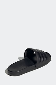 adidas Black Adilette Comfort Slides - Image 8 of 9