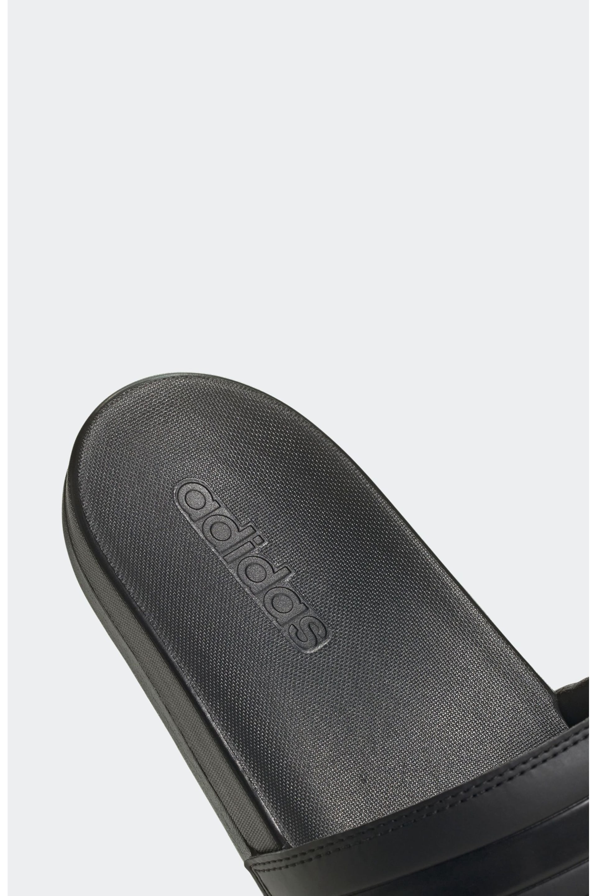 adidas Black Adilette Comfort Slides - Image 9 of 9