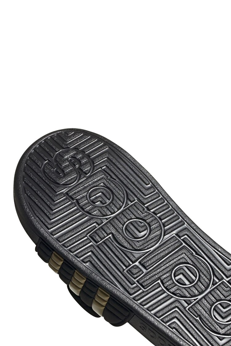 adidas Black Sportswear Adissage Slides - Image 9 of 9