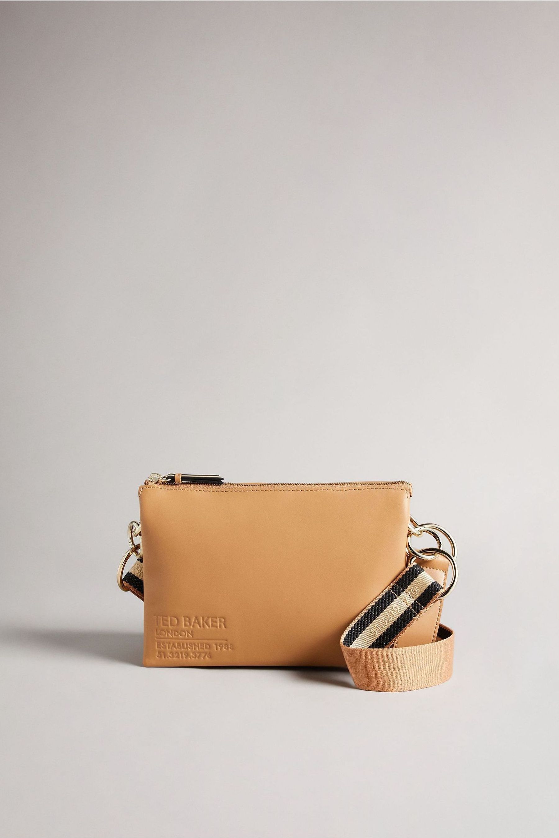 Ted Baker Brown Darceyy Branded Webbing Cross Body Bag