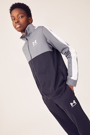 Under Armour Black Youth Colourblock Knit Tracksuit - Image 4 of 8