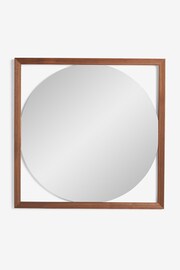 Dark Natural Bronx Framed Round Wall Mirror - Image 3 of 4