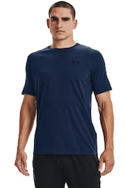 Under Armour Navy Sportstyle Left Chest Logo T-Shirt - Image 1 of 6