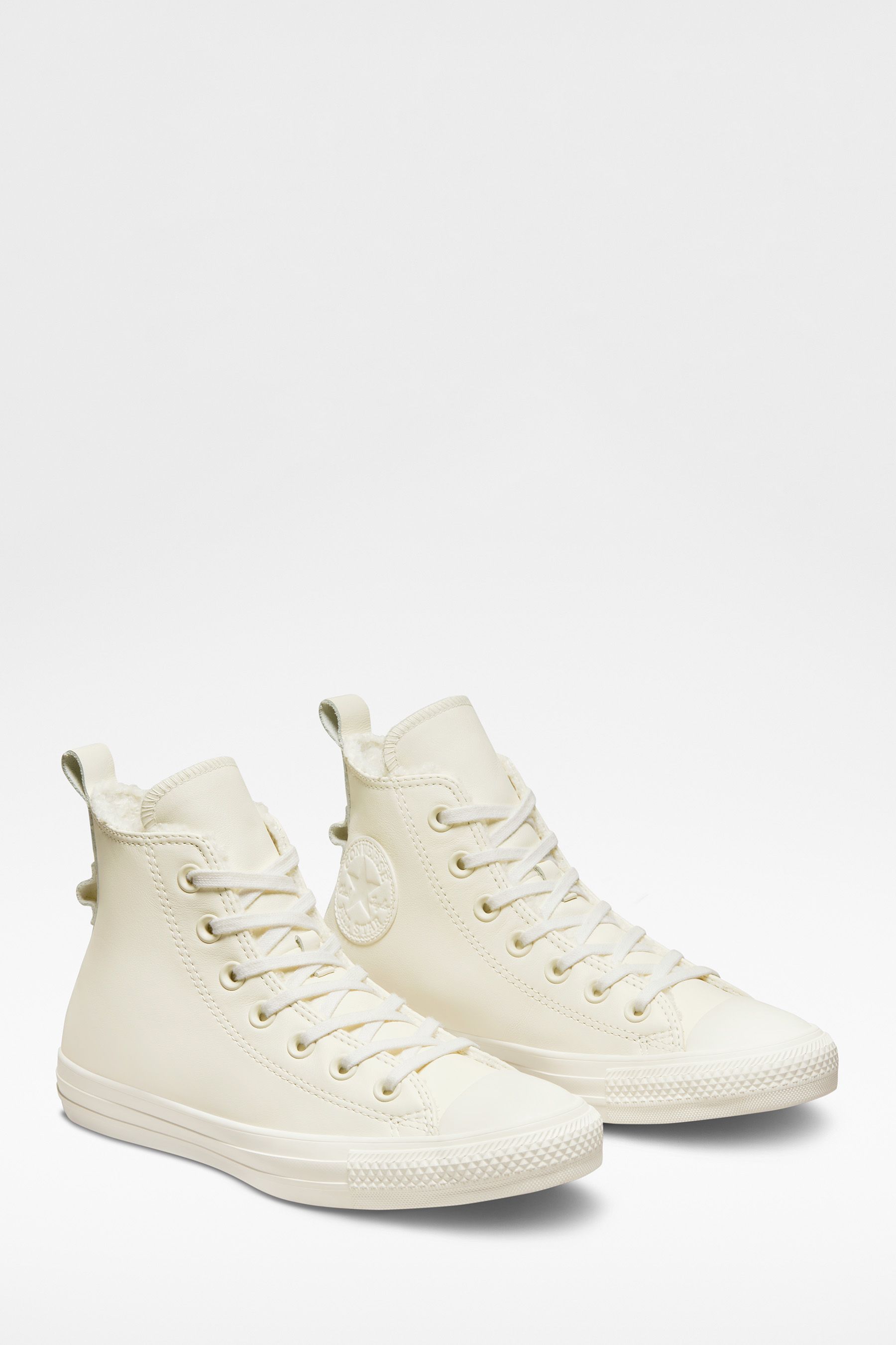 Buy Converse White Cosy Fleece Lined Leather High Top Trainers from Next Austria