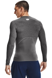 Under Armour Grey HeatGear Fitted Long Sleeve Base Layer T-Shirt - Image 2 of 6