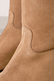 Tan & Black Signature Leather Panelled Rider Knee High Boots - Image 6 of 6