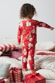 Red Penguin Christmas Character Print Long Sleeve Pyjamas (9mths-16yrs) - Image 2 of 6