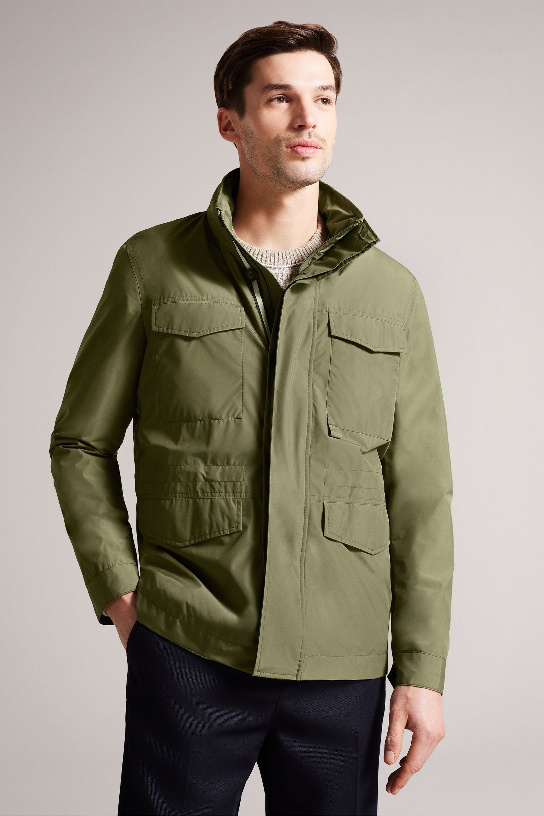 Buy Ted Baker Blue Garceea Nylon Field Jacket from Next Luxembourg