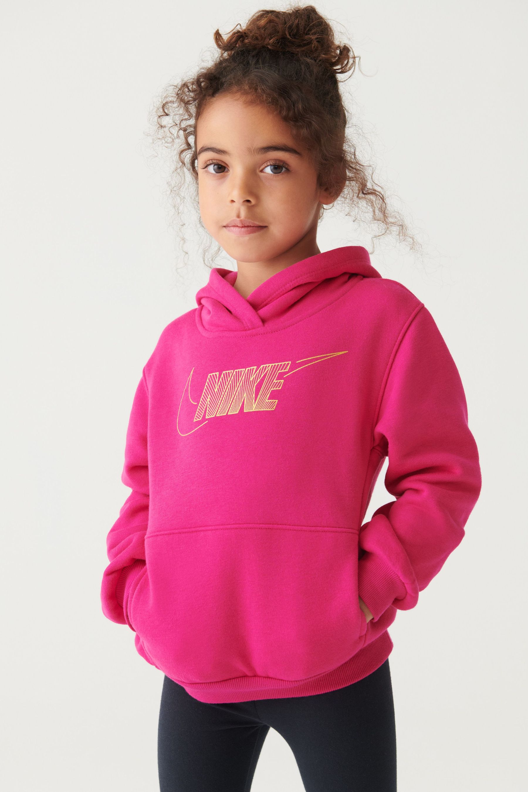 Pink and gold nike hoodie clearance