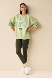 Khaki Green Full Length Leggings - Image 2 of 7
