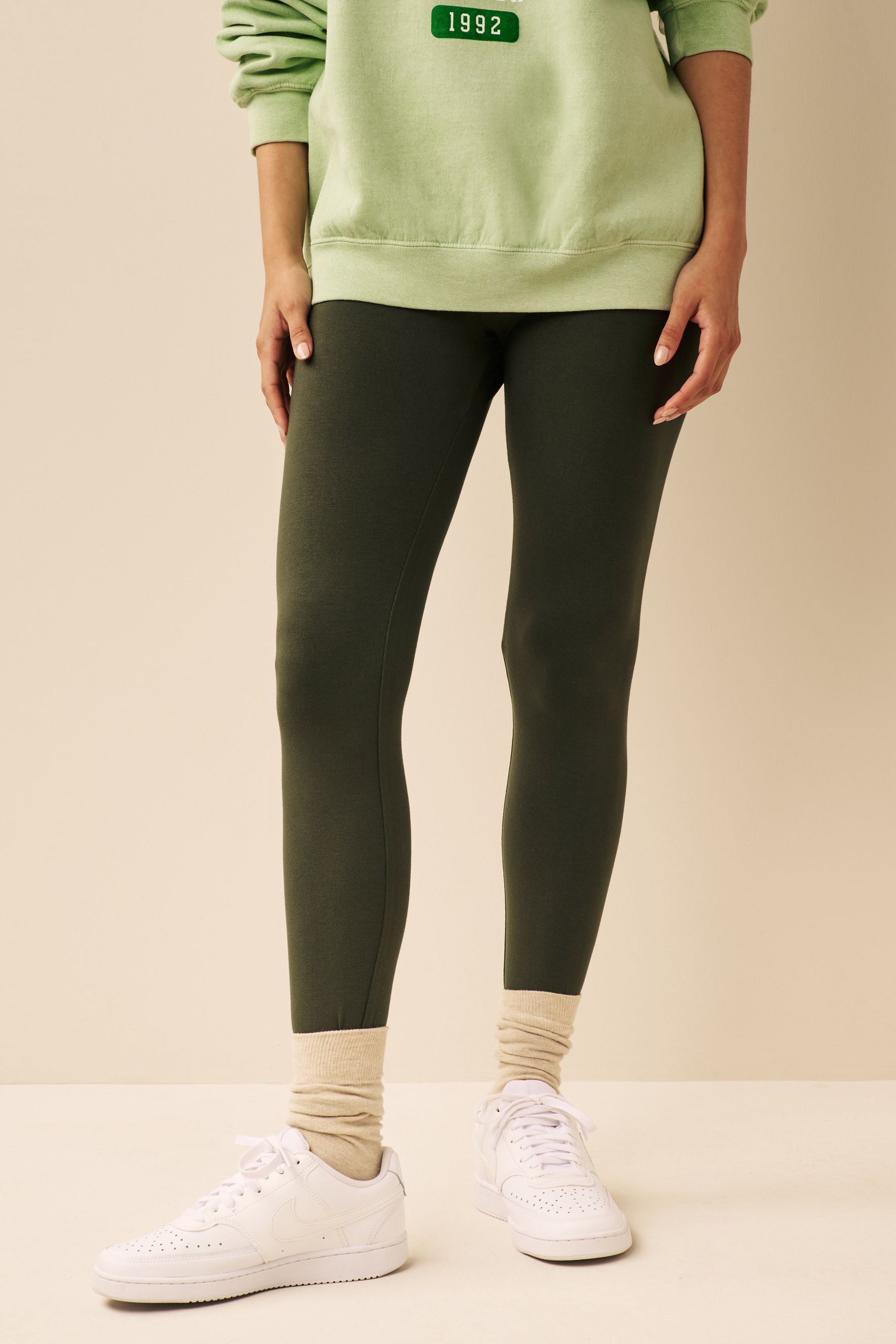 Buy Khaki Green Full Length Leggings from the Next UK online shop