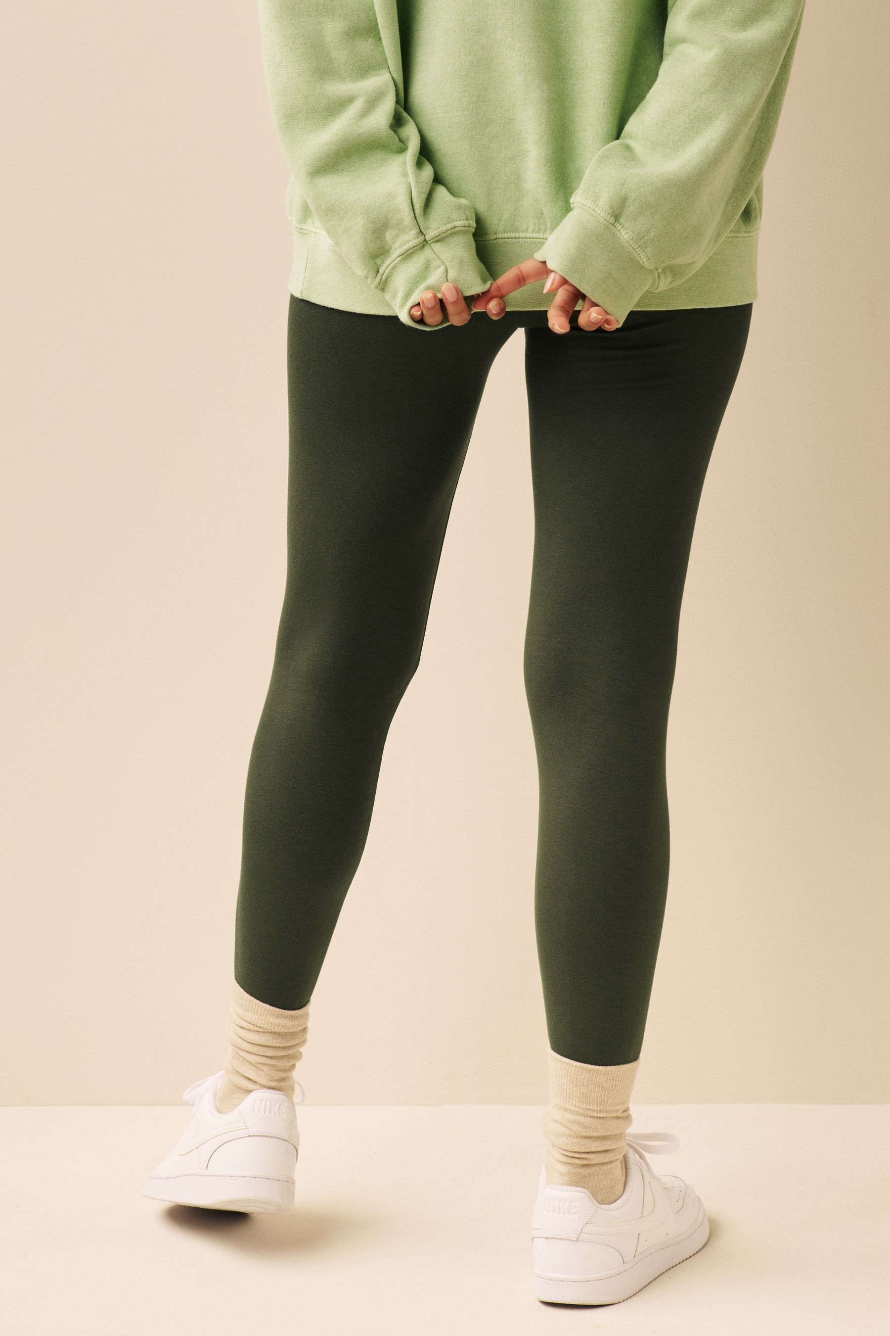 Buy Khaki Green Full Length Leggings from Next New Zealand