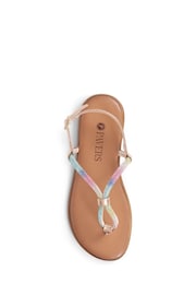 Pavers Silver Casual Toe-Post Sandals - Image 4 of 5