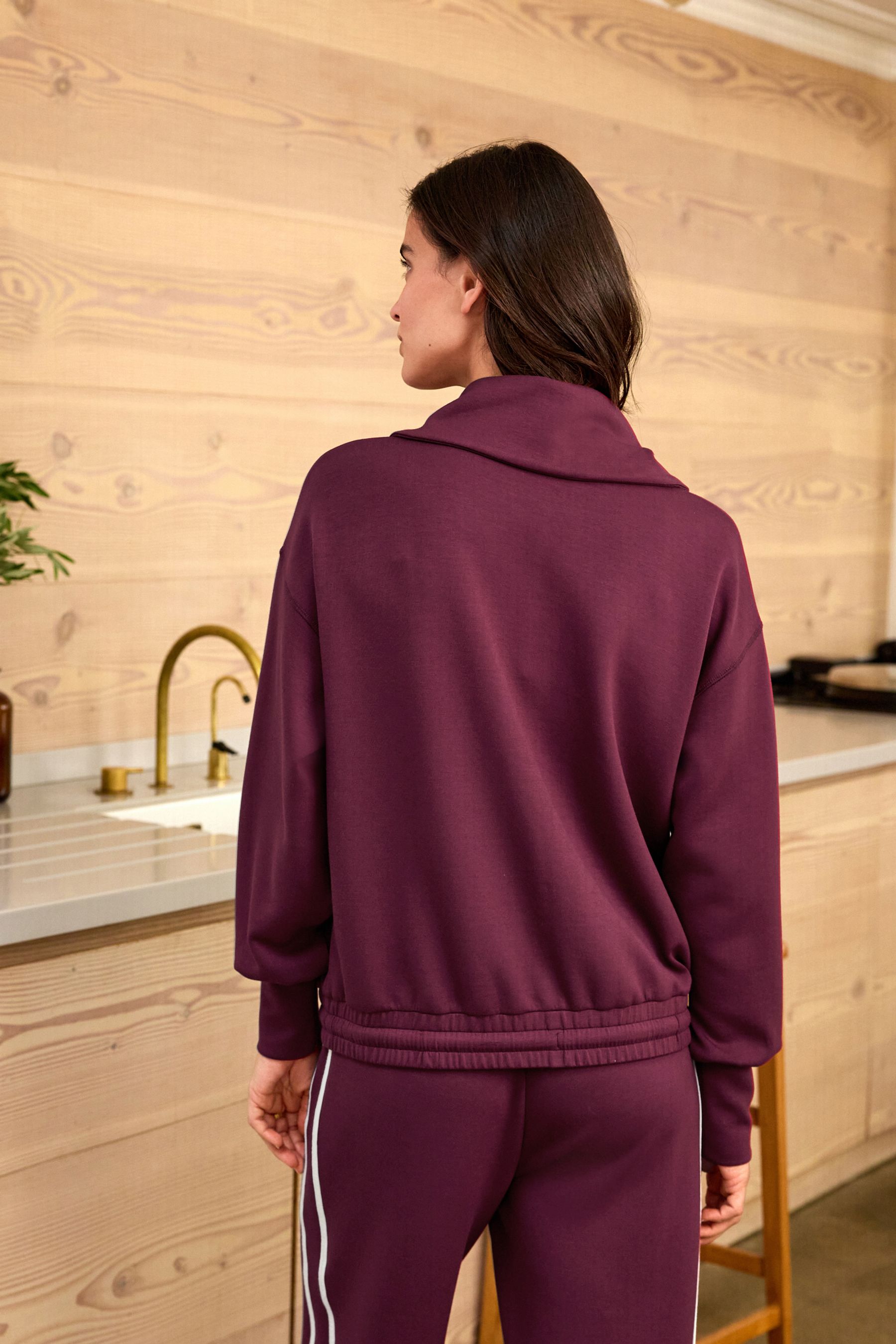 Red half zip sweater hotsell