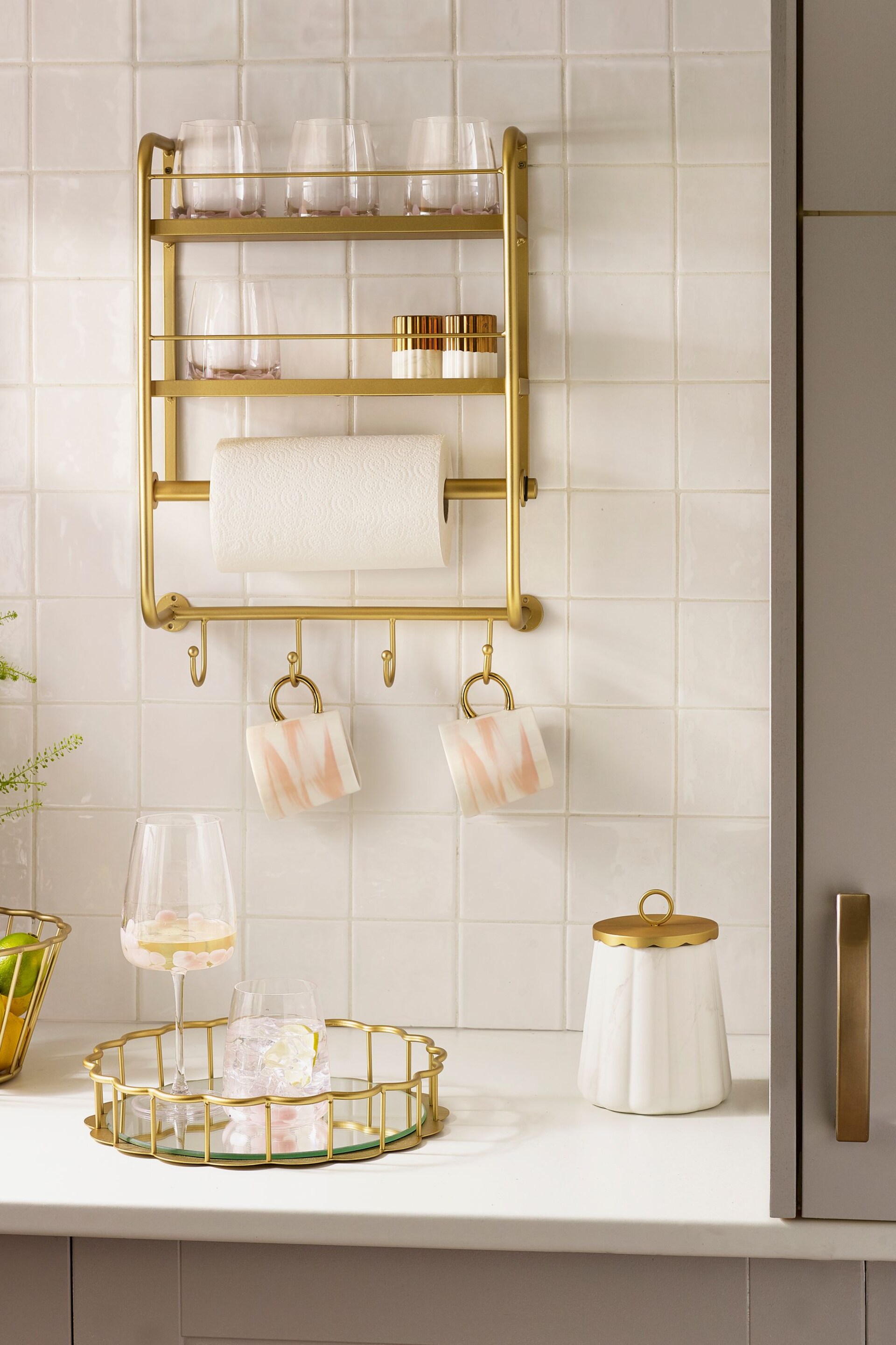 Gold Valencia Kitchen Wall Storage - Image 4 of 5