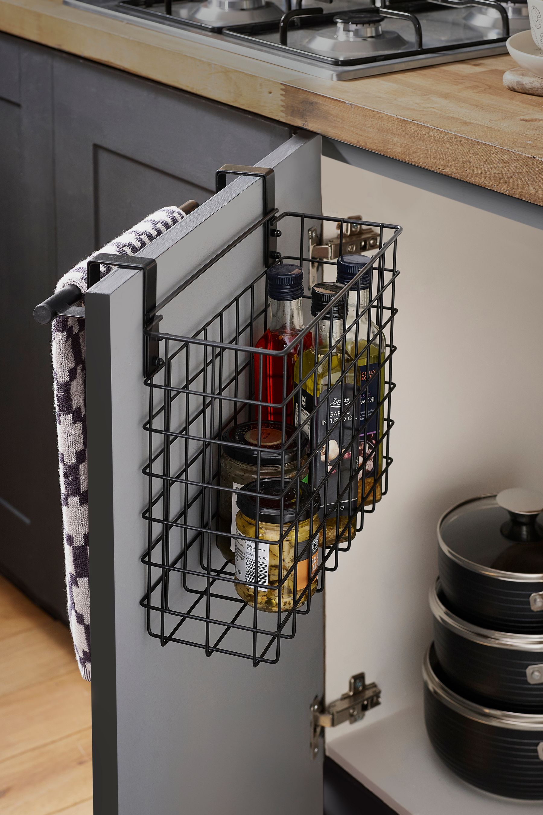 Buy Black Bronx Wire Over Door Storage Basket from Next Luxembourg