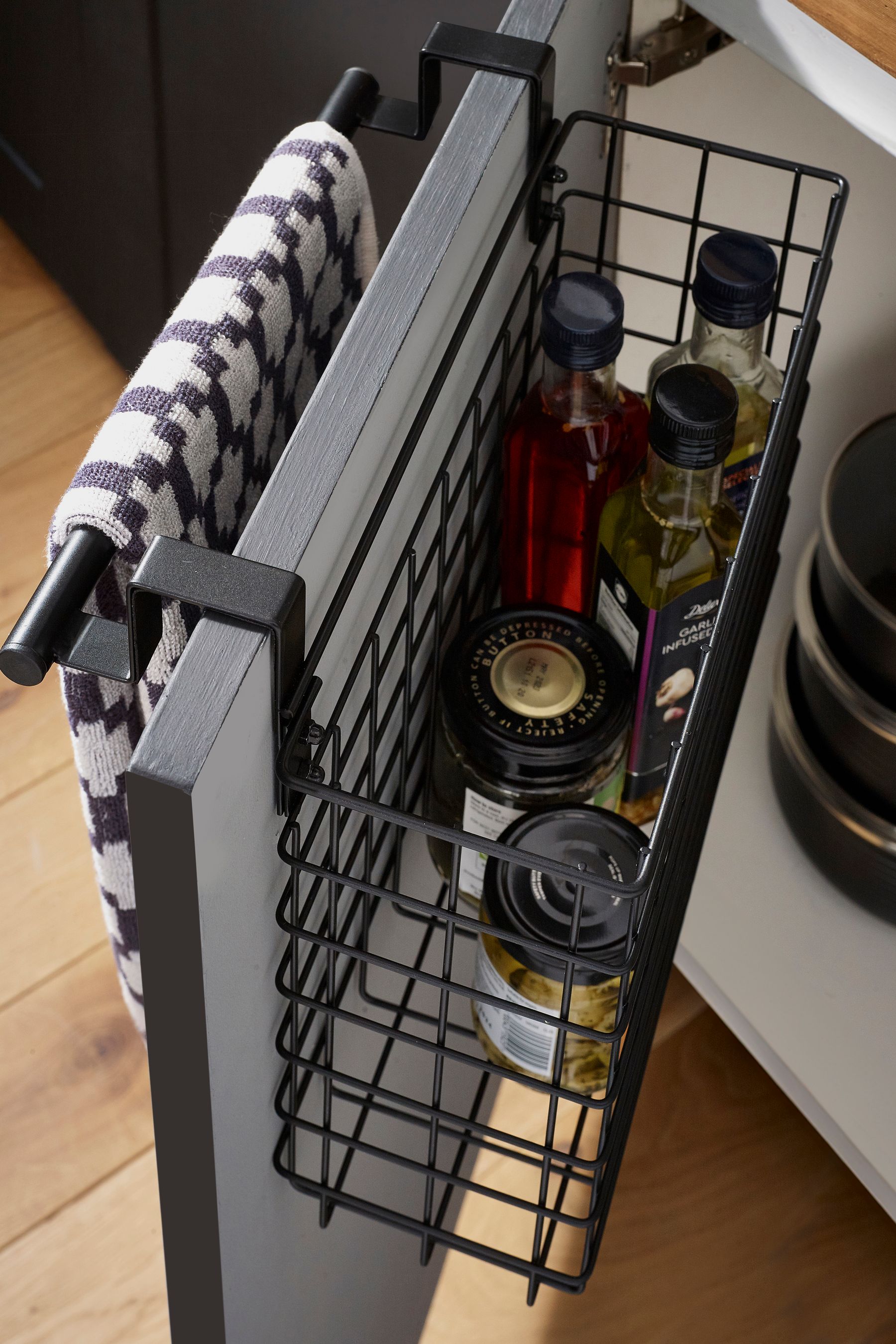 Buy Black Bronx Wire Over Door Storage Basket from Next Luxembourg