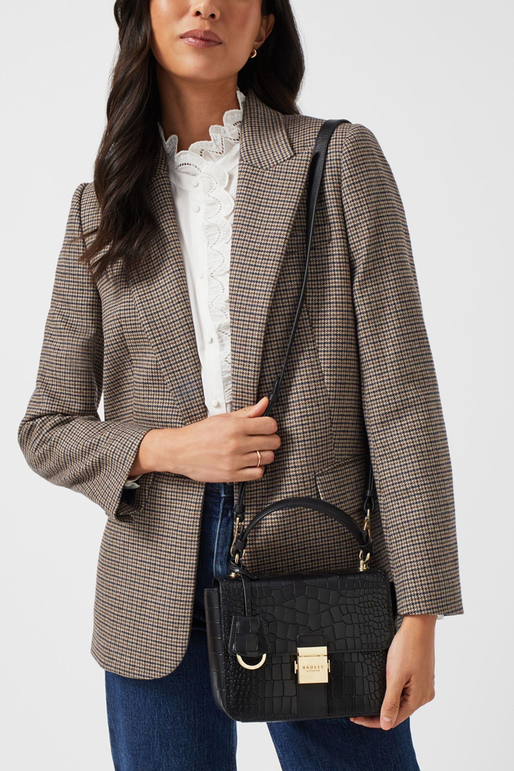 Buy Radley London Hanley Close Faux Croc Medium Flapover Shoulder  