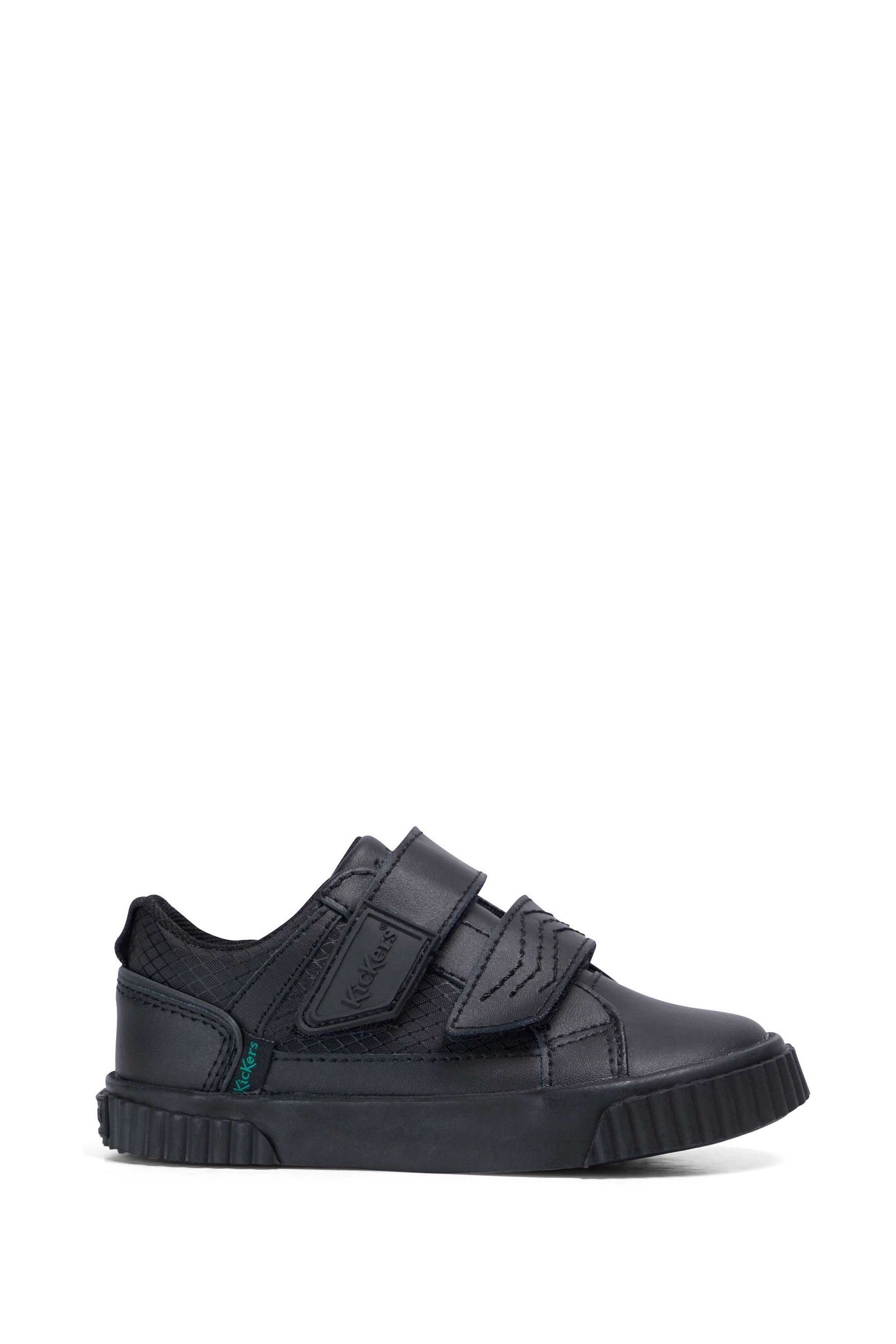 Infant black leather trainers sales
