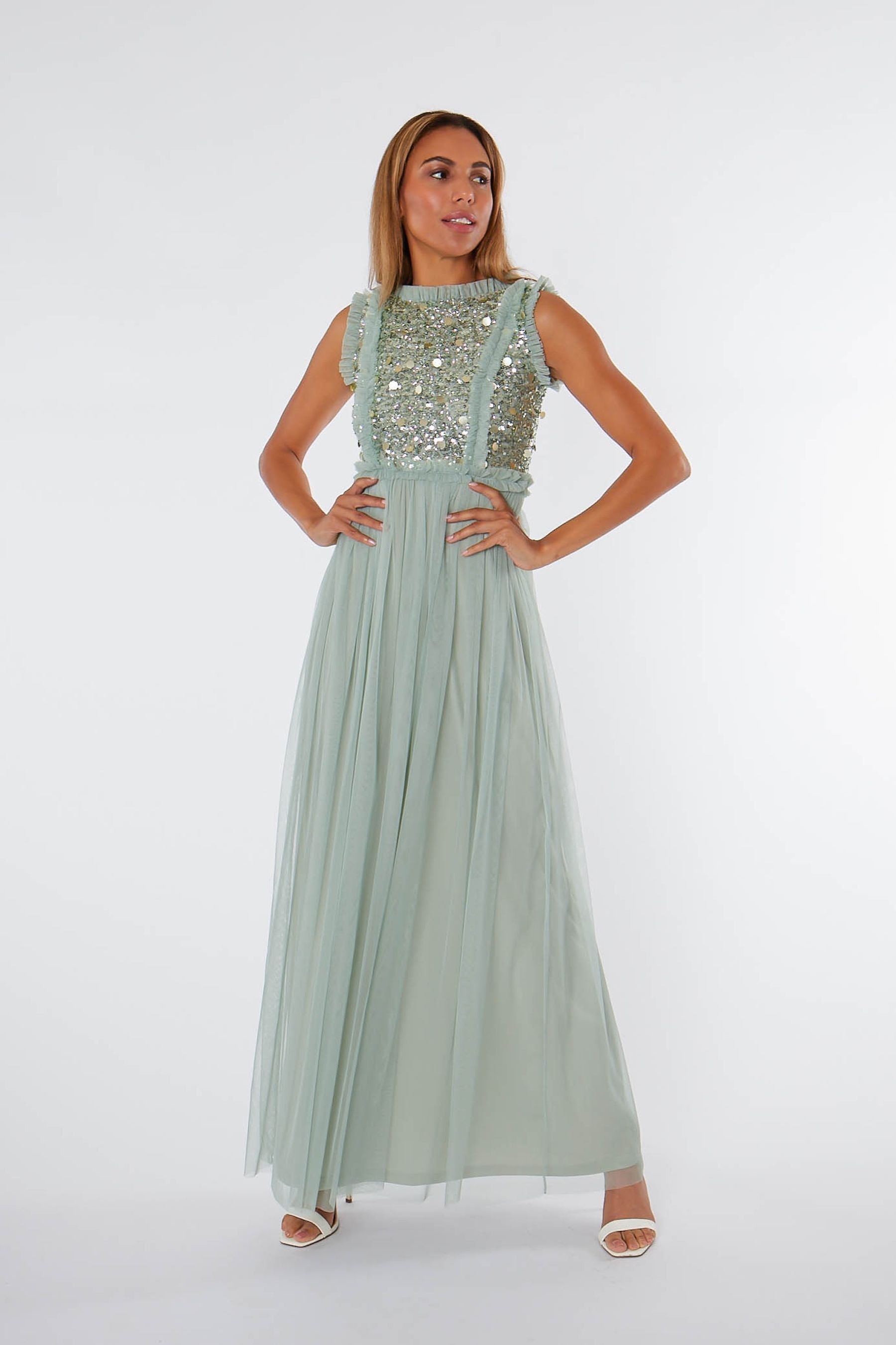 Embellished bodice dress best sale