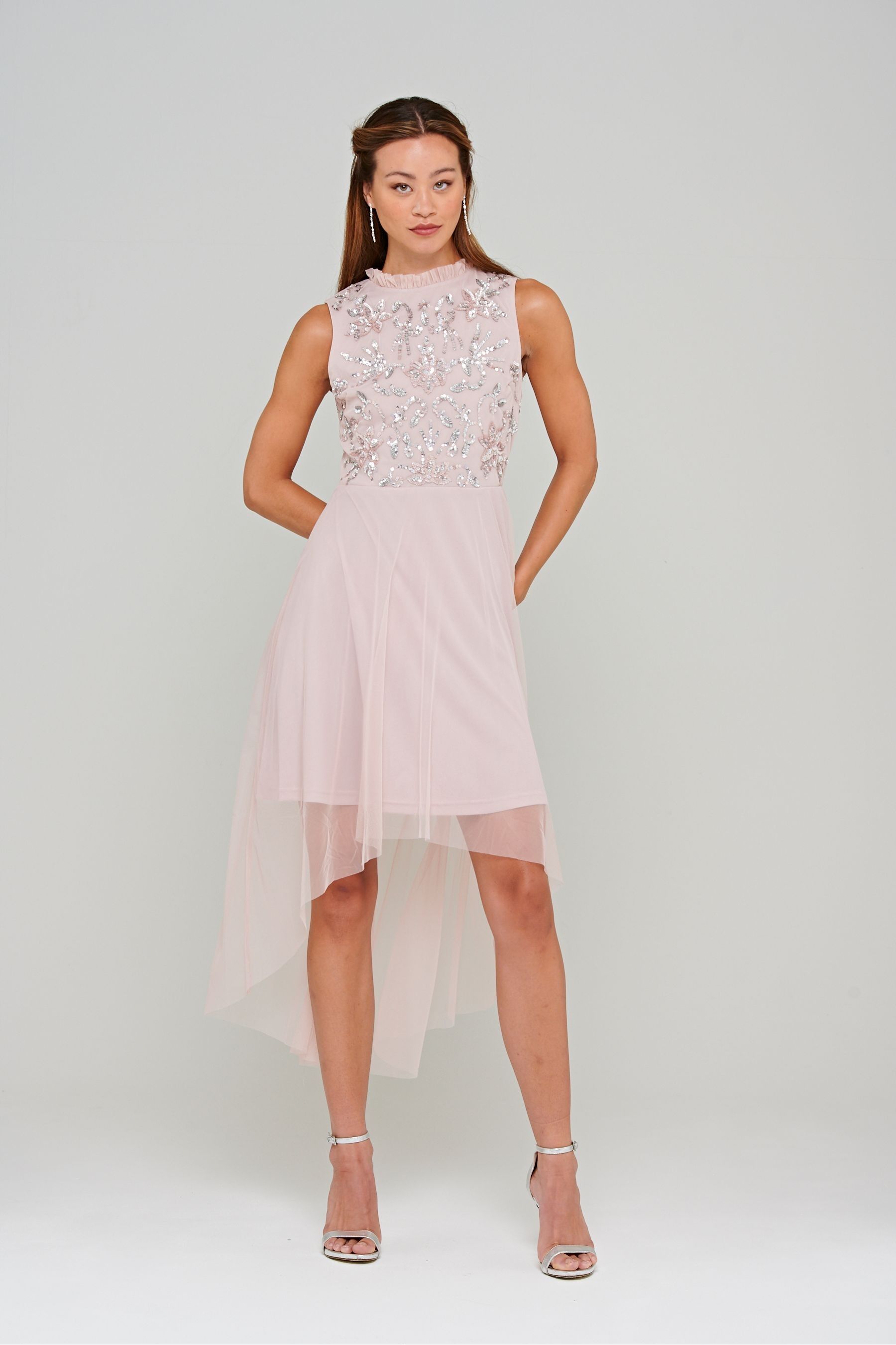 Buy Amelia Rose Pink Embellished High Low Dress from Next Luxembourg