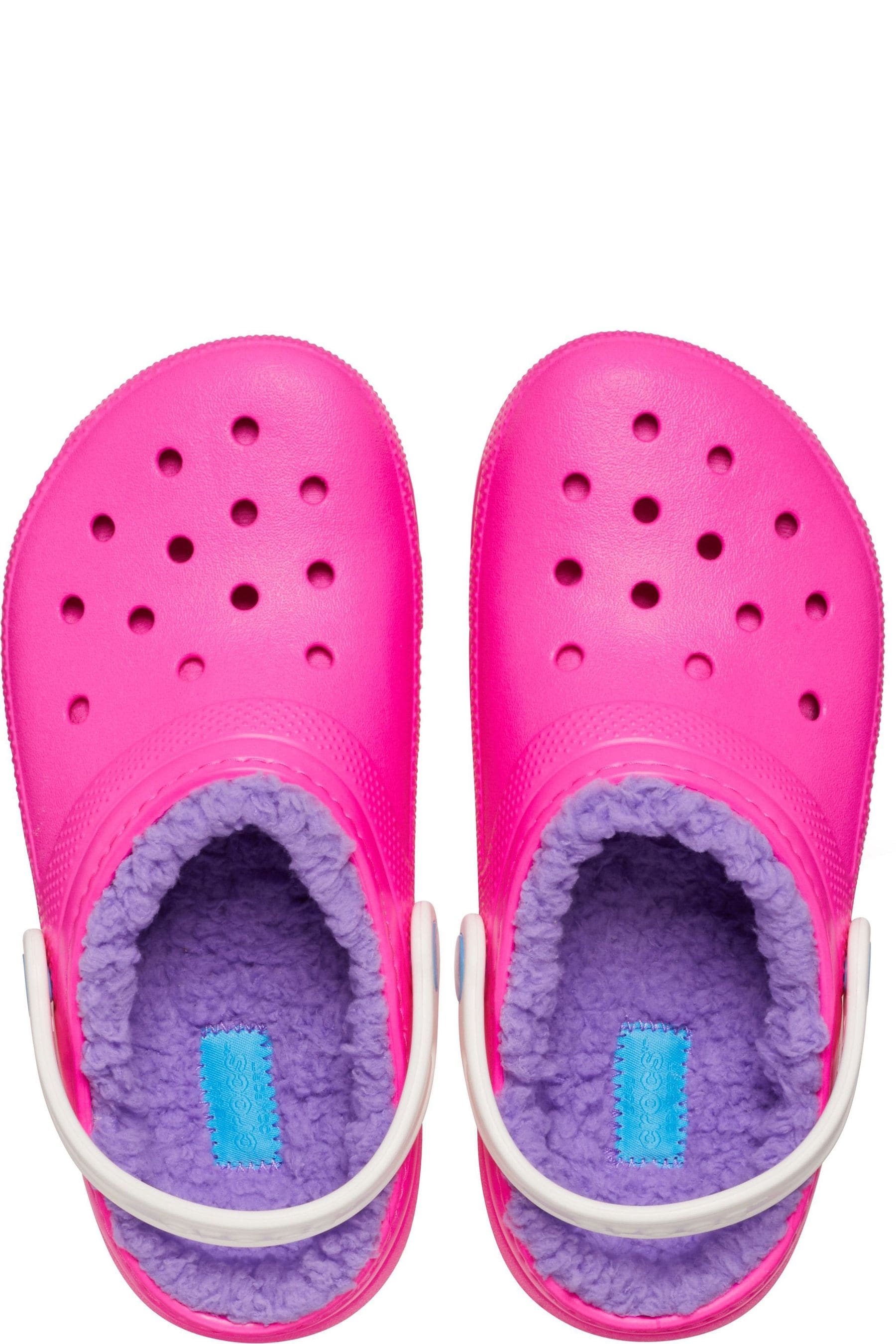 Buy Crocs Neon Pink Toddler Classic Lined Clogs from the Next UK online shop