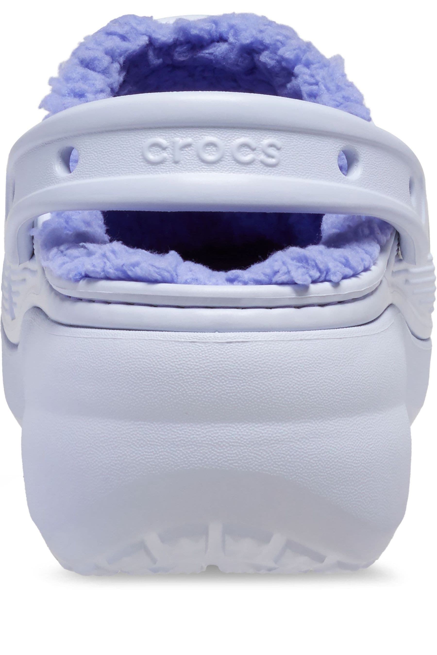 Fuzzy purple crocs clearance