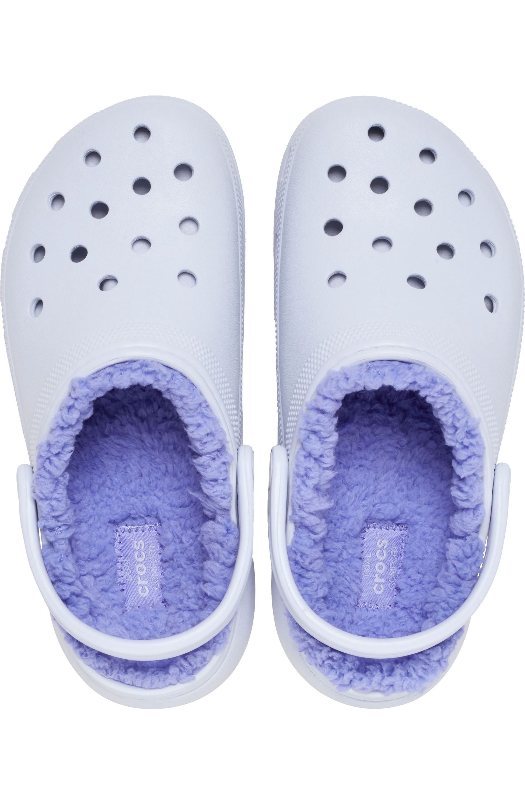 Fuzzy purple crocs online