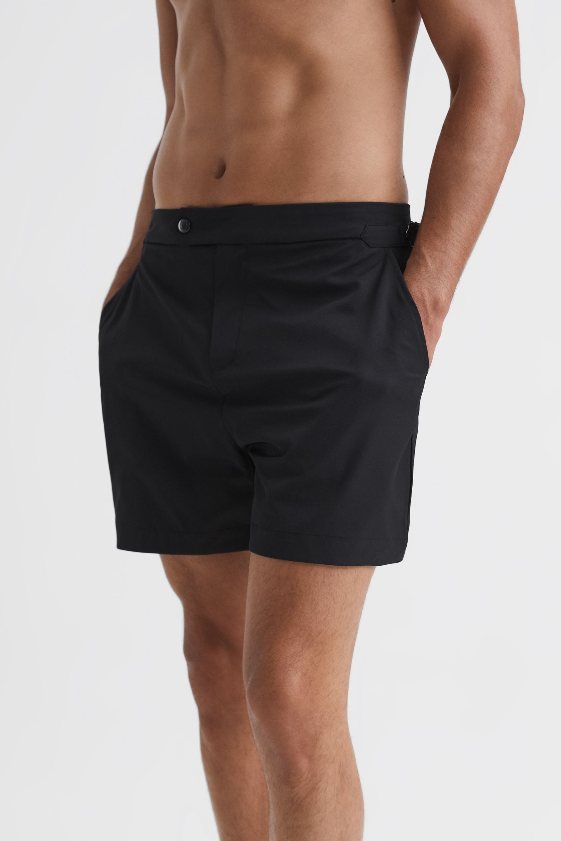 Buy Reiss Black Sun Side Adjuster Swim Shorts from the Next UK online shop