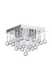 Chrome Orlando 4 Light Square Flush Ceiling Light - Image 3 of 3