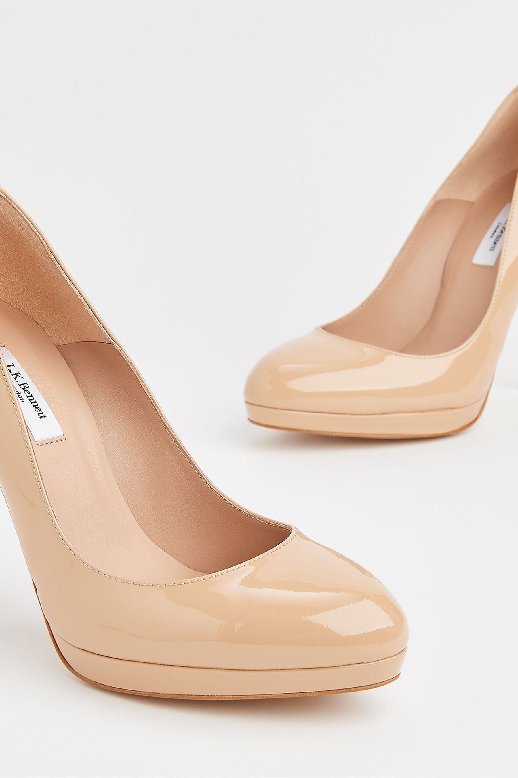 Buy LK Bennett Natural Sledge Patent Courts from the Next UK online shop