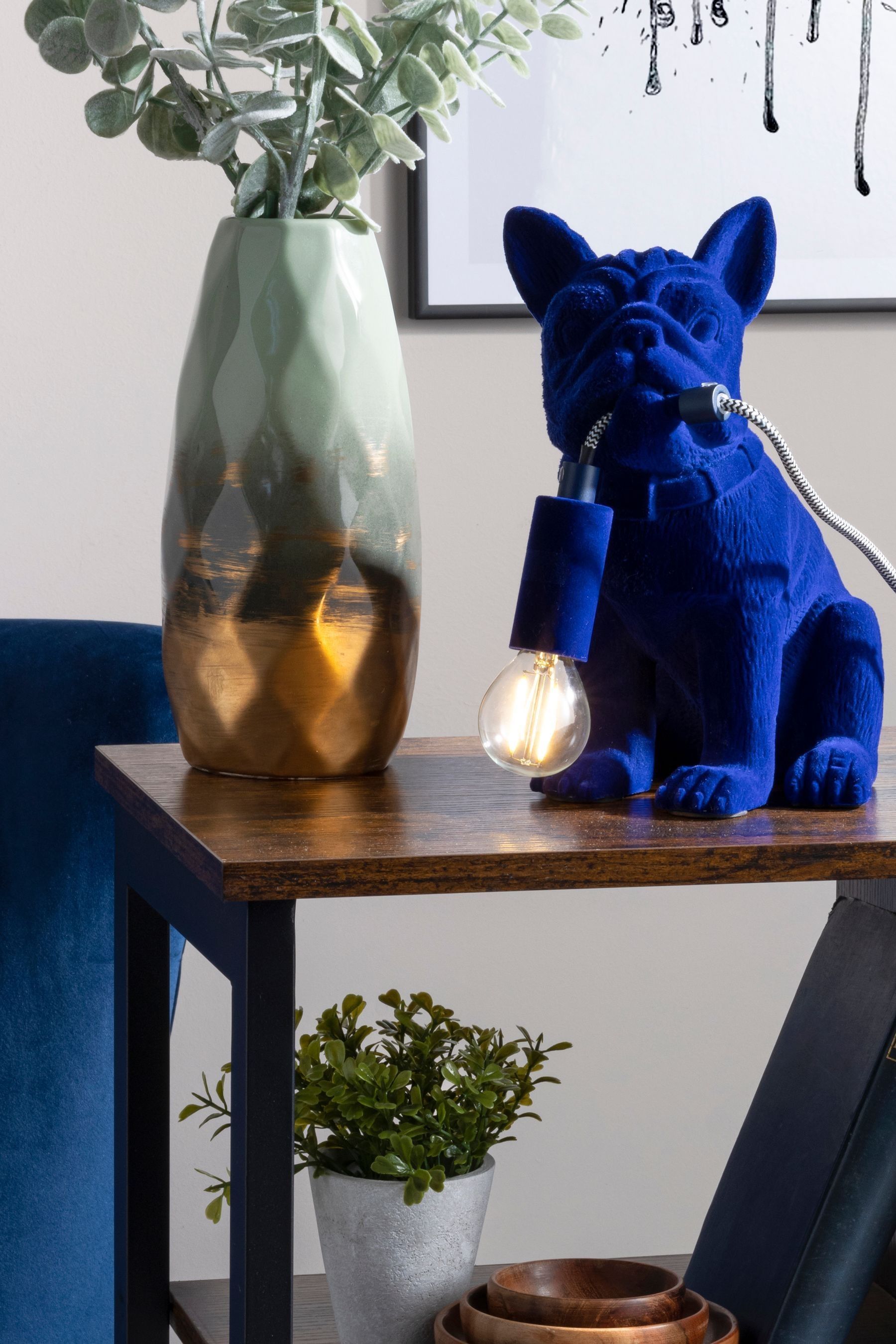 Flocked animal lamp discount