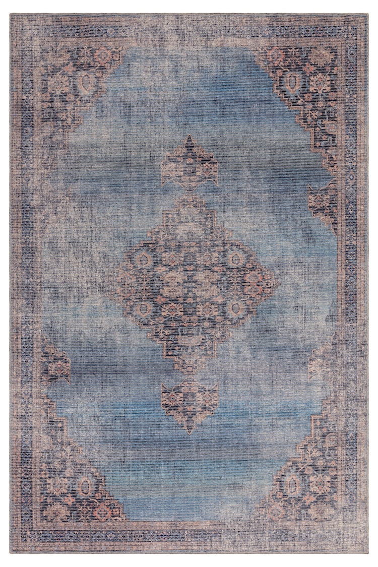 Asiatic Rugs Blue Kaya Dana Washable Rug - Image 2 of 5