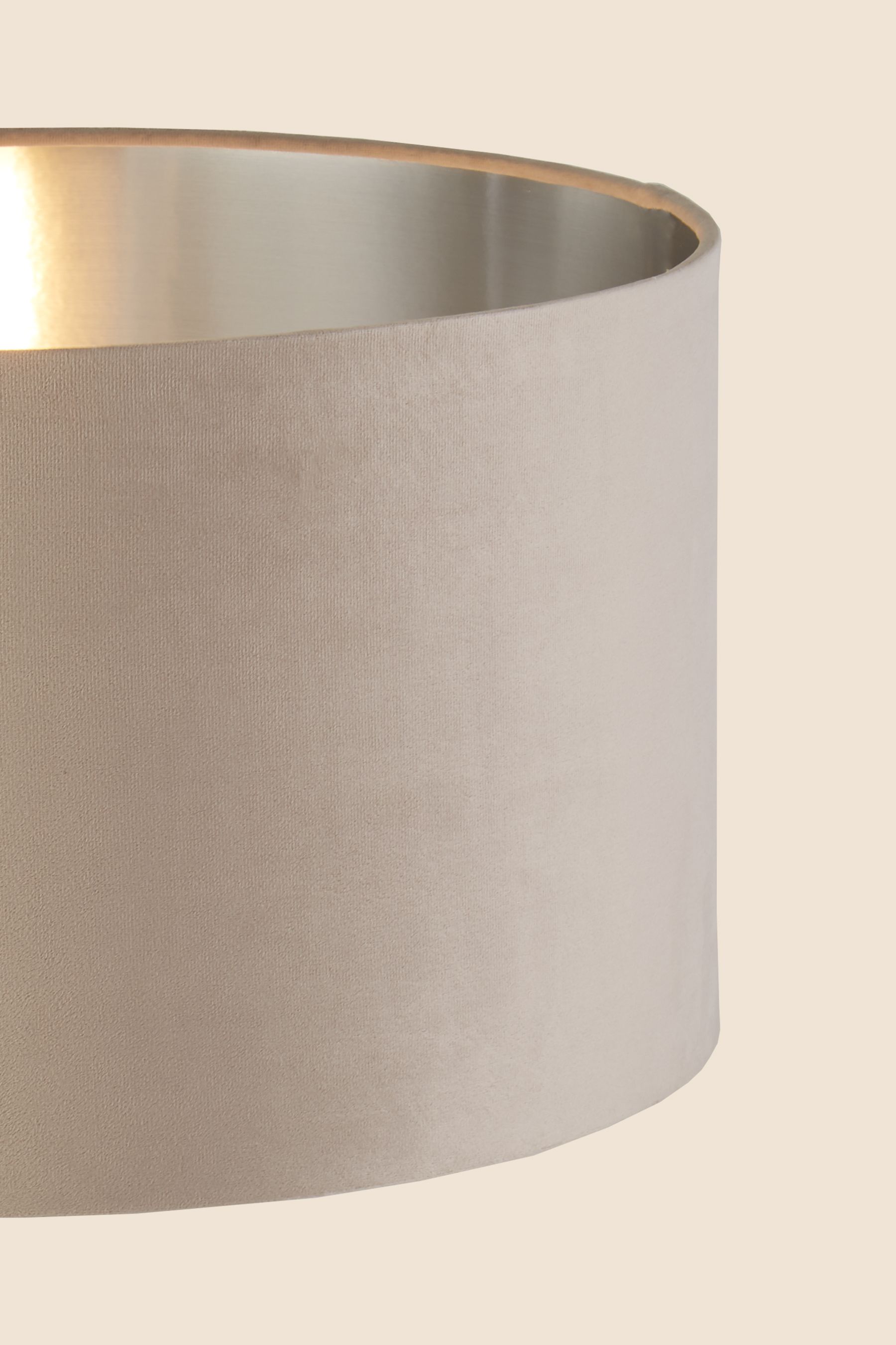 Taupe velvet lampshade on sale
