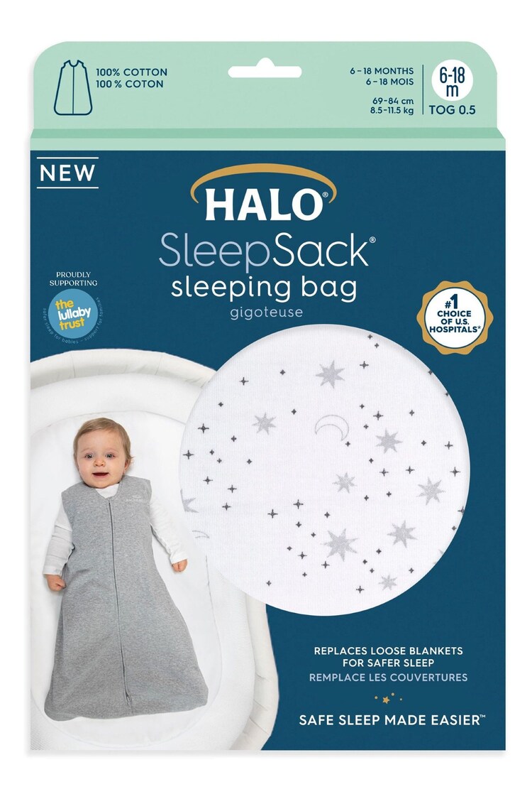 Halo White SleepSack 0.5 TOG Sleeping Bag - Image 7 of 8