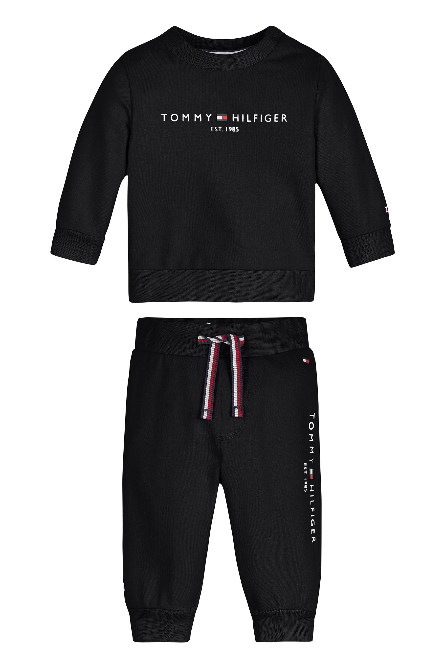 Black tommy hilfiger tracksuit sales