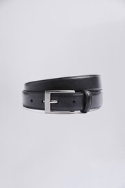 MOSS Black Leather Belt - Image 1 of 2