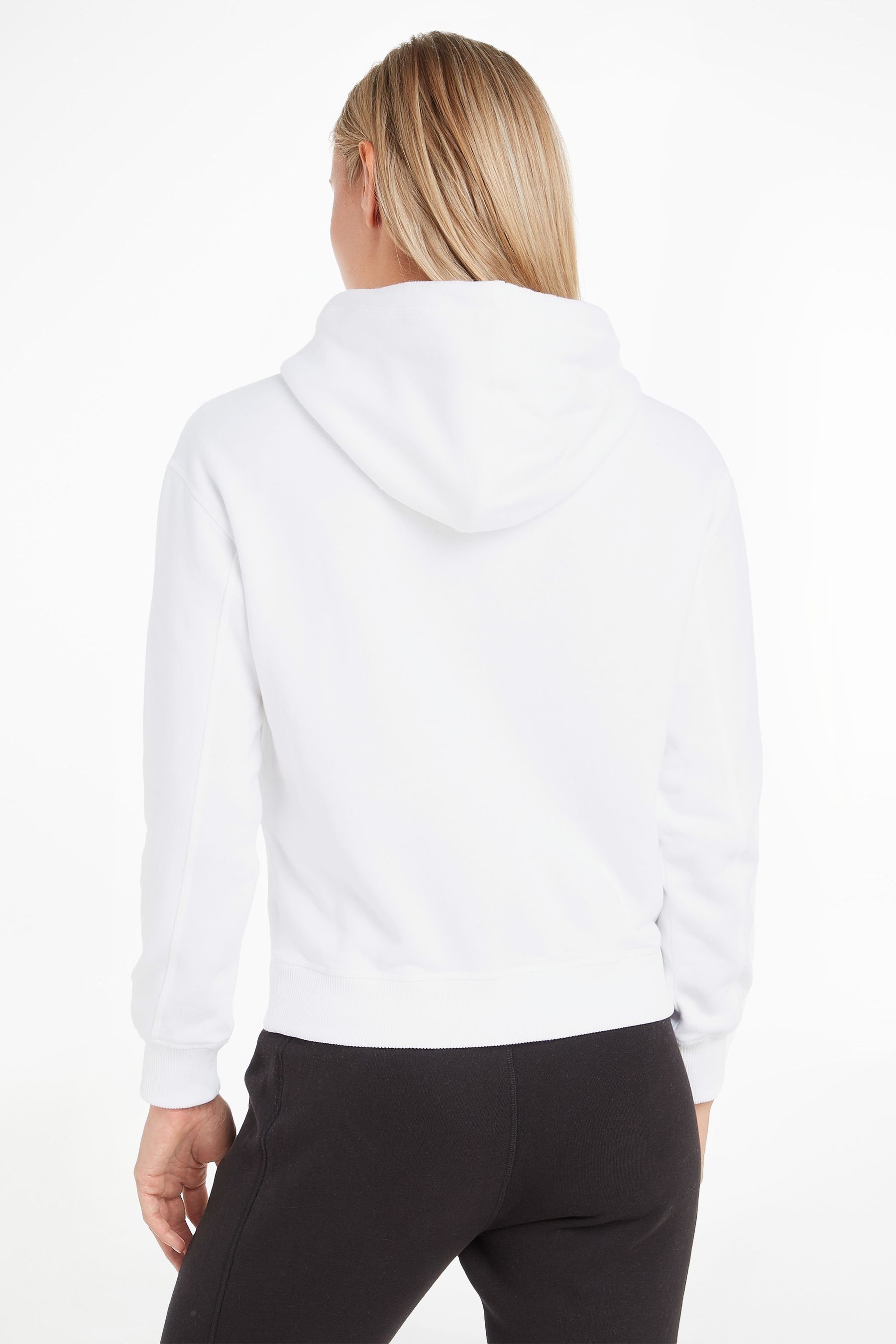 Buy Calvin Klein Jeans White Embroidered Logo Hoodie from Next Malta