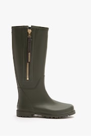 Mint Velvet Khaki Green Zip April Wellies - Image 1 of 4