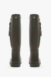 Mint Velvet Khaki Green Zip April Wellies - Image 3 of 4